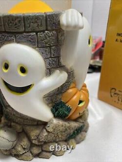 Halloween Lava Lite Lamp Yellow Vtg Ghouls Skull Pumpkin Ghost Vintage Lava Lamp