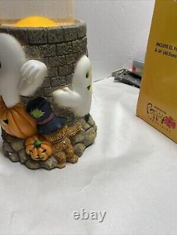 Halloween Lava Lite Lamp Yellow Vtg Ghouls Skull Pumpkin Ghost Vintage Lava Lamp