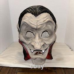 Halloween Light Up Dracula Big Head Decoration Vampire Vintage Ceramic Rare