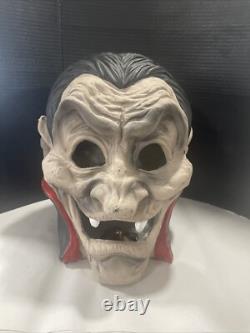 Halloween Light Up Dracula Big Head Decoration Vampire Vintage Ceramic Rare