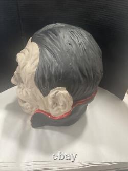 Halloween Light Up Dracula Big Head Decoration Vampire Vintage Ceramic Rare