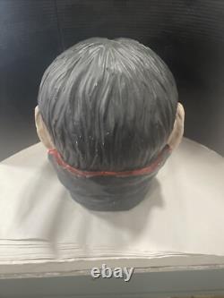 Halloween Light Up Dracula Big Head Decoration Vampire Vintage Ceramic Rare