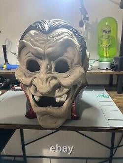 Halloween Light Up Dracula Big Head Decoration Vampire Vintage Ceramic Rare