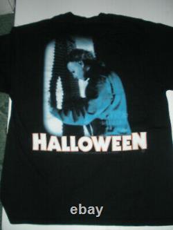 Halloween Michael Myers Laurie Strode Vintage Horror Promo Shirt Blue Grape Rare