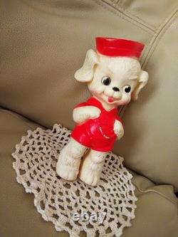 Halloween Rare American VTG Sun Rubber Puppy Dog Sofubi 1950 Poodle Sailor Doll