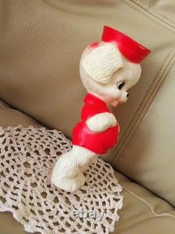 Halloween Rare American VTG Sun Rubber Puppy Dog Sofubi 1950 Poodle Sailor Doll