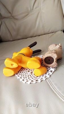 Halloween Rare VTG Disney Pluto Nakajima Seisakusho Made in Japan Stamped Rubbe