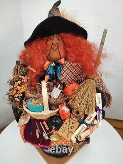 Halloween VTG 16T Harvest Moon Red Headed Spells Witch Apple Doll Figure Rare