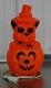 Halloween Vintage Rare Cat Kitten Jack O Lantern Blow Mold Pumpkin 1960s Jol