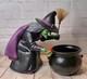 Halloween Wicked Witch Black/purple Ceramic Figurine Decor 1992 Rare Vintage