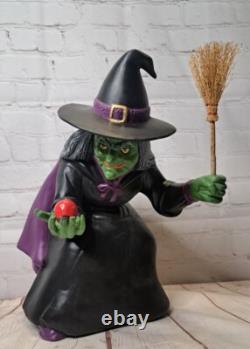 Halloween Wicked Witch Black/Purple Ceramic Figurine Decor 1992 Rare Vintage