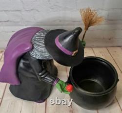 Halloween Wicked Witch Black/Purple Ceramic Figurine Decor 1992 Rare Vintage