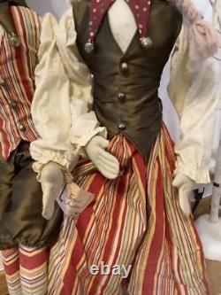 Halloween Witch Doll Lot of 2 Antique 100cm Rare Figurines Collection Cute tt69