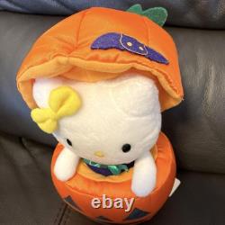 Hello Kitty Plush Doll Retro Rare Vintage EIKOH Halloween Pumpkin Prize