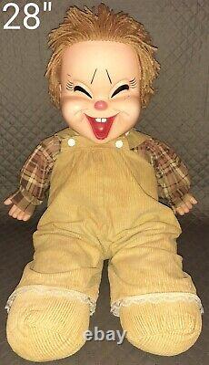 Jesmar Corduroy Overalls Halloween Doll Scary 80's Rare Vintage 28 JUMBO