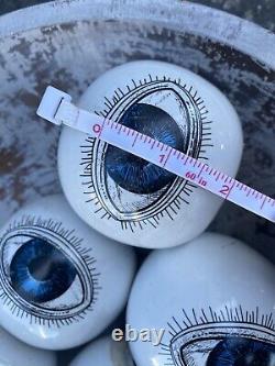 John Derian Set Of 5 Ceramic Blue Evil Eye Balls Halloween Target Rare