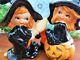 Lefton Witches Halloween Salt And Pepper Shakers Vintage Japan Rare Collectible