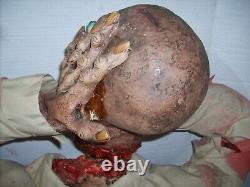 Lifesize ZOMBIE CRYPT CORPSE REMOVING HEAD Rubber Halloween Rare Vintage Prop