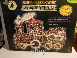 Lighted Holographic Haunted Train All Hallow's Eve Working halloween Rare vintag