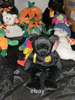 Lot Of 11 Rare Vintage Halloween, Beanie Baby Collection Tr8#114