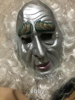 Lot of 2 Halloween Masks Vintage 70s Masks Cesar Wizard Witch Rare(Old man sold)
