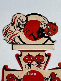 MEGA RARE vtg Halloween Gibson Nut Cut Ghost WOW die cut