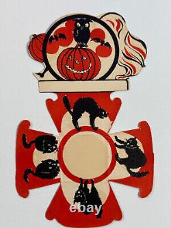 MEGA RARE vtg Halloween Gibson Nut Cut Ghost WOW die cut