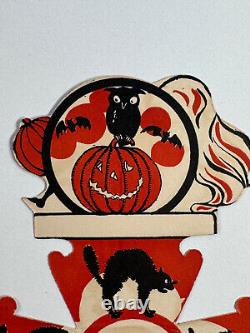 MEGA RARE vtg Halloween Gibson Nut Cut Ghost WOW die cut