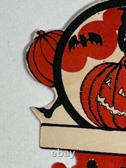 MEGA RARE vtg Halloween Gibson Nut Cut Ghost WOW die cut