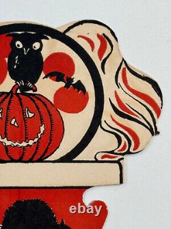 MEGA RARE vtg Halloween Gibson Nut Cut Ghost WOW die cut