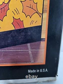 NEW IN BOX RARE Vintage Halloween Pumpkins Wood Fall Fireplace Cover Screen