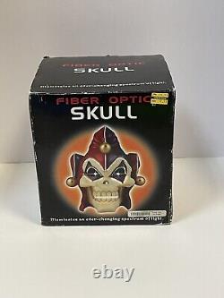 NEW NIB Rare Fiber Optic Demon Skull 3D Halloween Scary Horror Spencers Vintage