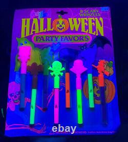 NEW vintage lisa frank Halloween party favors whistles RARE