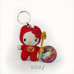 NWT Halloween Devil Hello Kitty Plush Keychain 2002 NEW Sanrio RARE vintage