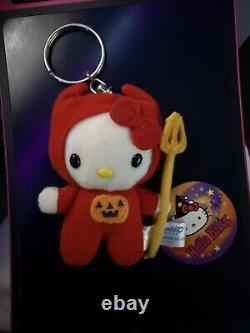 NWT Halloween Devil Hello Kitty Plush Keychain 2002 NEW Sanrio RARE vintage