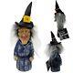 Nwt Vintage Halloween Pocket Screamer Witch Figure Light Up Eyes & Sound Rare