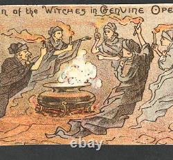 RARE 1800's Halloween Witch Opera Incantation Hi Henry Show Victorian Trade Card