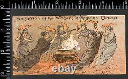 RARE 1800's Halloween Witch Opera Incantation Hi Henry Show Victorian Trade Card