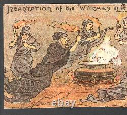 RARE 1800's Halloween Witch Opera Incantation Hi Henry Show Victorian Trade Card