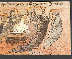 RARE 1800's Halloween Witch Opera Incantation Hi Henry Show Victorian Trade Card