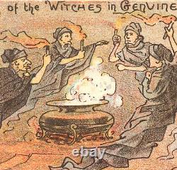 RARE 1800's Halloween Witch Opera Incantation Hi Henry Show Victorian Trade Card