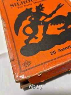 RARE 1920 Beistle Halloween Silhouettes for Party Decorations Box 46 Silhouettes