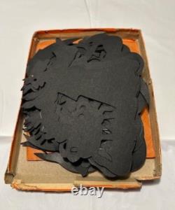 RARE 1920 Beistle Halloween Silhouettes for Party Decorations Box 46 Silhouettes