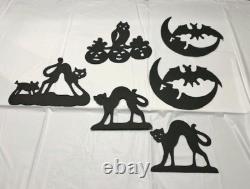 RARE 1920 Beistle Halloween Silhouettes for Party Decorations Box 46 Silhouettes