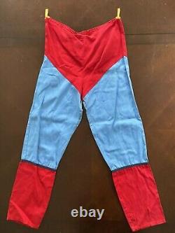 RARE 1940's Superman Halloween Official Play Suit Kids Costume Ben Cooper DC Vtg