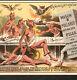 Rare 19th Century Malaria Demon Devil Cure Boxing Bottle Victorian Trade Card