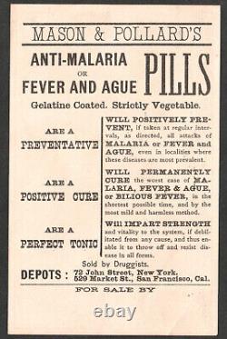 RARE 19th Century Malaria Demon Devil Cure boxing bottle Victorian Trade Card