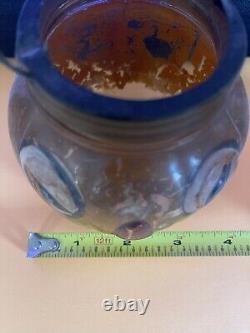 RARE Antique HALLOWEEN Glass PUMPKIN JOL (Jack-O-Lantern) CANDY CONTAINER