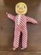 Rare Antique Vintage Halloween Rag Doll Kat-a-korner Toys Usa Jack-o-lantern