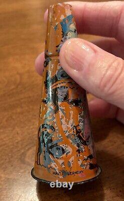 RARE Antique Vintage Halloween Tin Litho Toy Horn Noisemaker Germany 1930s WORKS